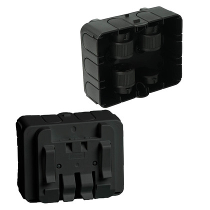 Kopplingsdosa med montageplatta för trådstegar IP40 Svart